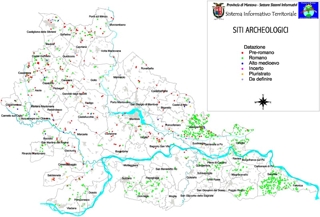 Cartina siti archeologici MN